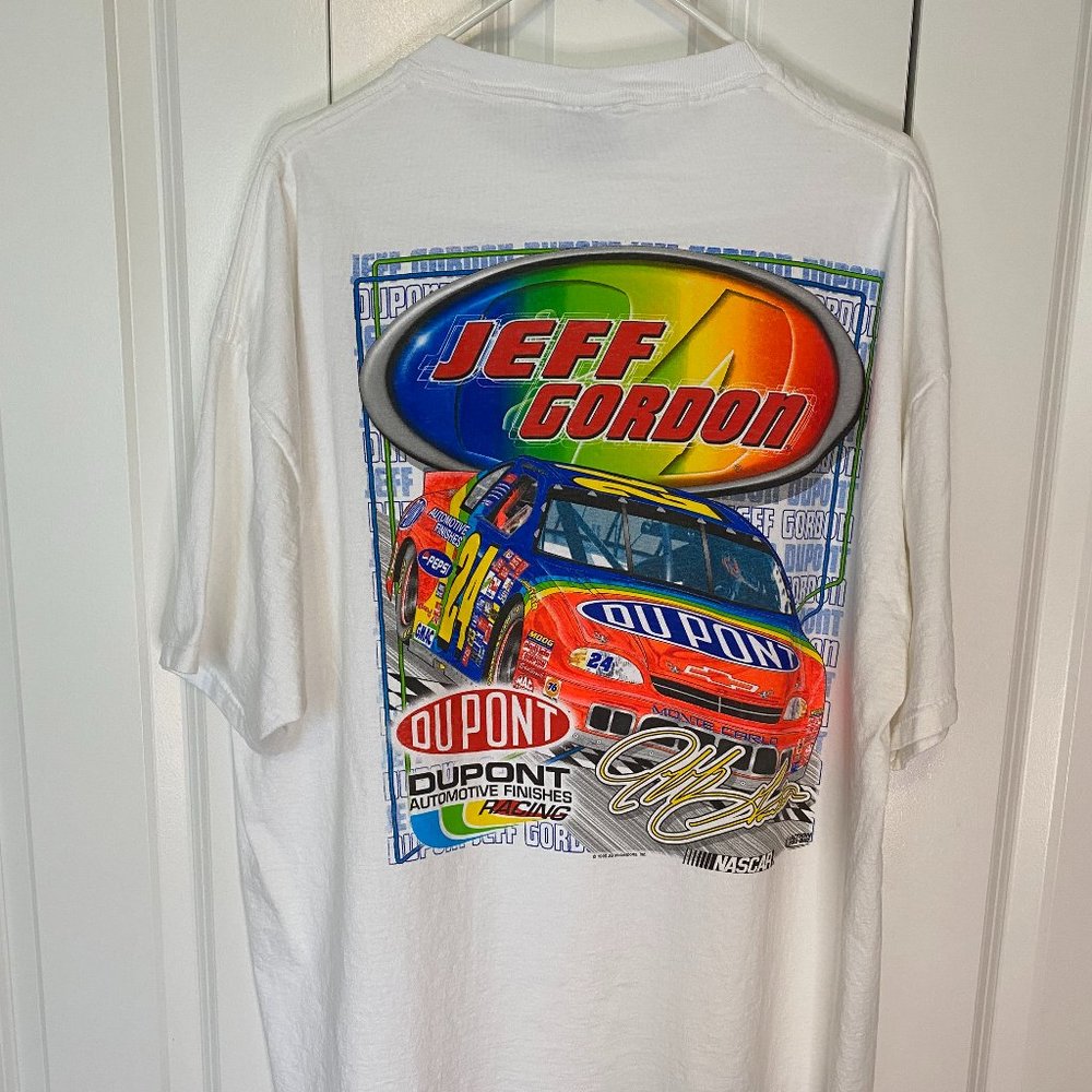 Vintage 1999 Jeff Gordon 24 NASCAR Dupont Racing XL T-shirt